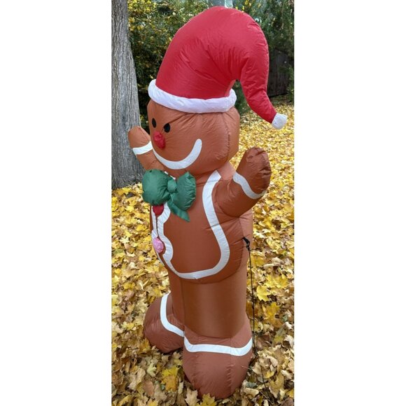Christmas Gingerbread man Christmas Inflatable Decor Inflatable 5.5 ft - Picture 3 of 6